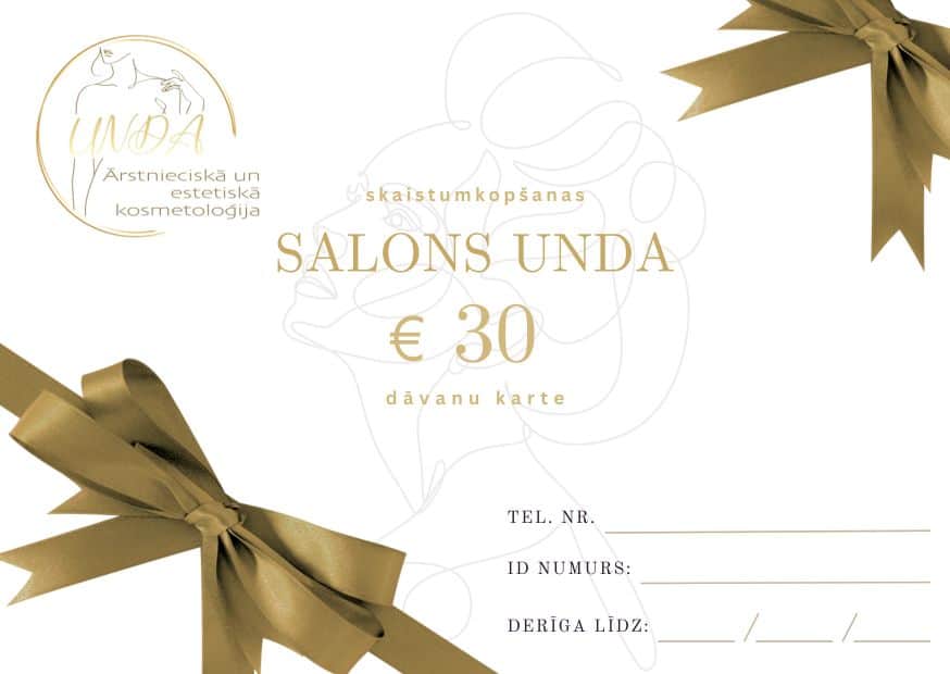 Salons Unda 30 eiro dāvanu karte