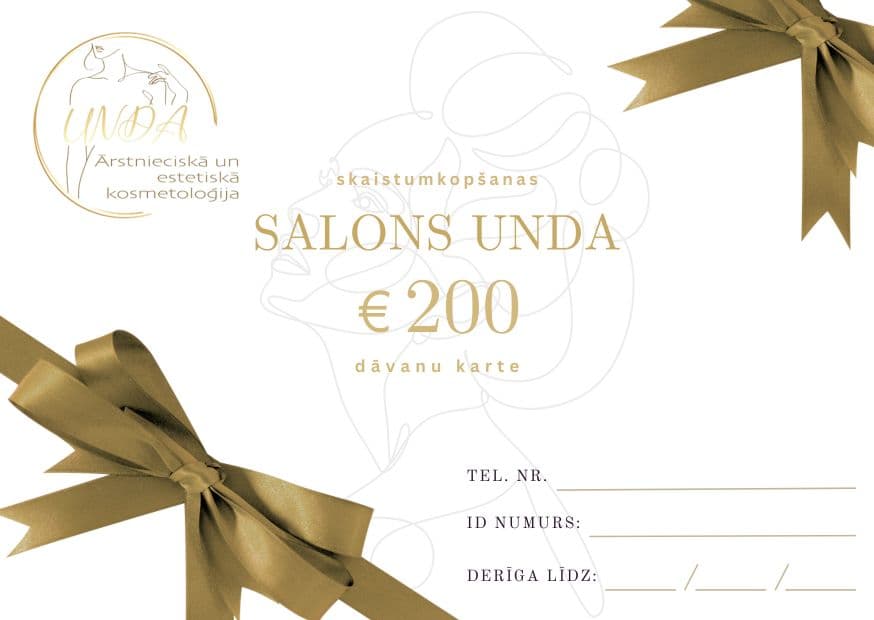 Dāvanu karte 200 € Salons Unda